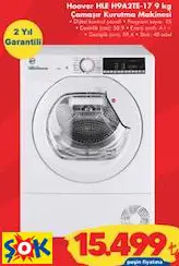 HOOVER HLE H9A2TE-17 9 KG ÇAMAŞIR KURUTMA MAKİNESİ